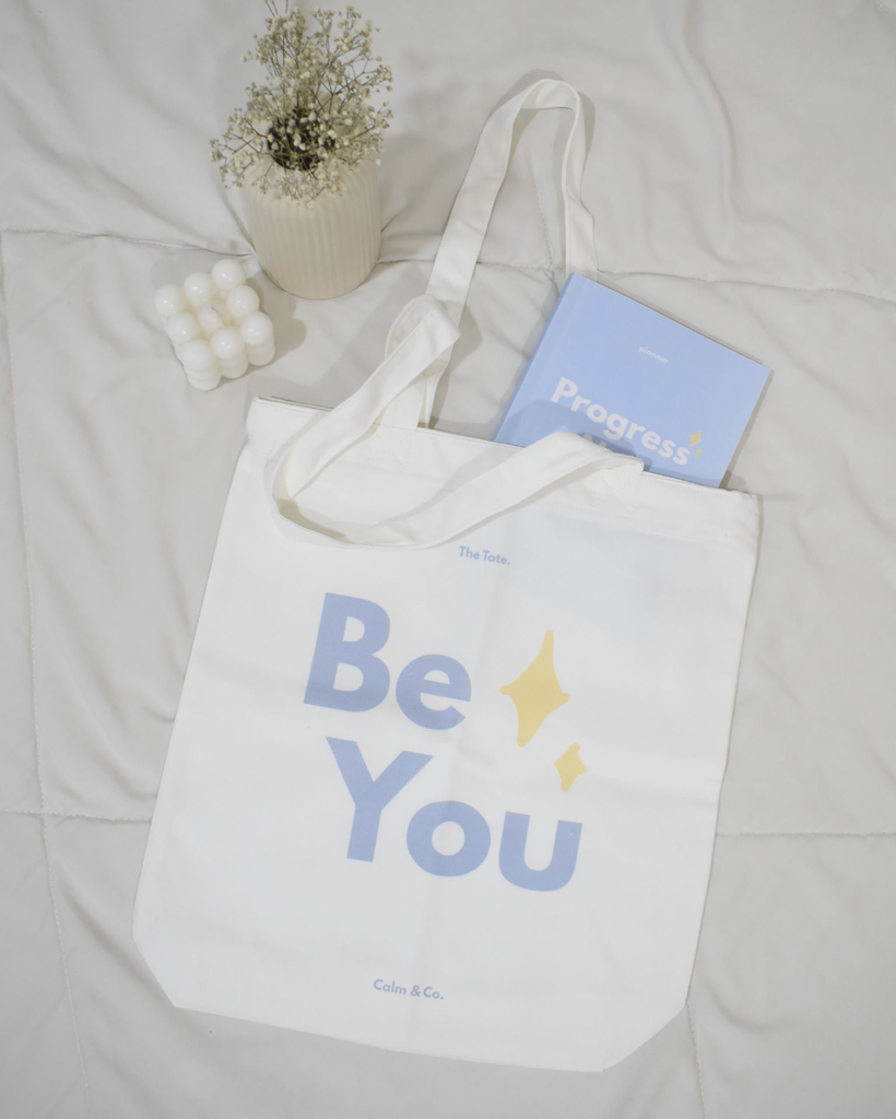 BE YOU! Zipper Cotton Tote bag